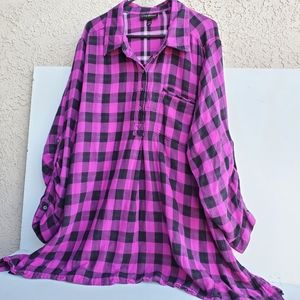 LANE BRYANT PLAID BOYFRIEND SZ 26/28